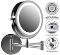 Ovente Wall Mount LED Lighted Makeup Mirror MFW70 Series (1X10X, Polished Chrome)