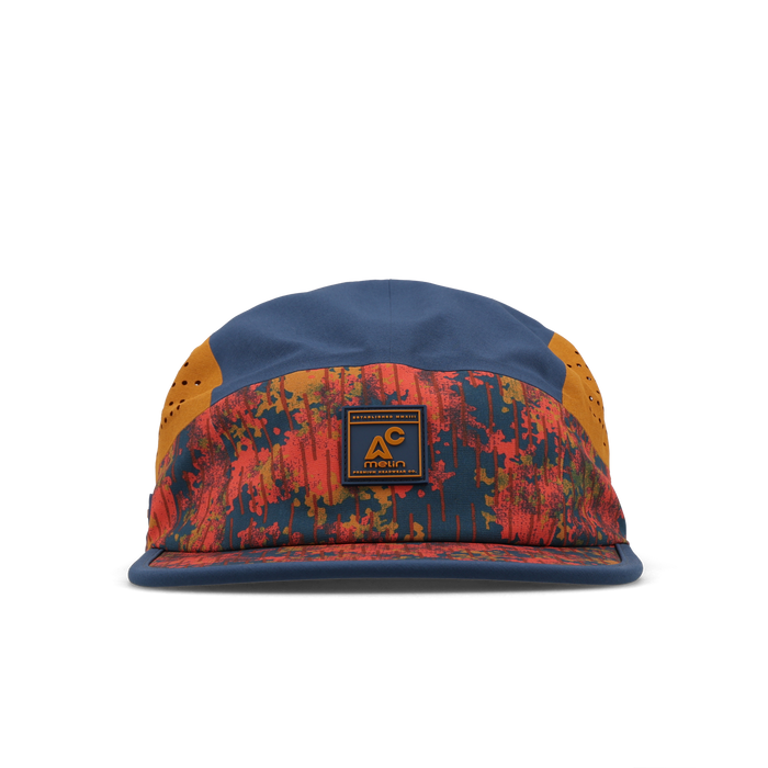 The front, angled view of the melin Pace Packable Hydro Camper Fit in MAC Rain Camo