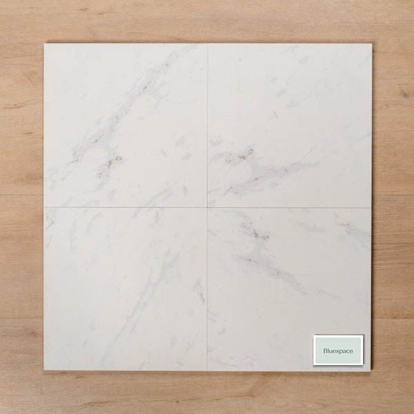 Paradise Calacatta Matt Rectified Ceramic Tile 300x300mm Straight Pattern - The Blue Space