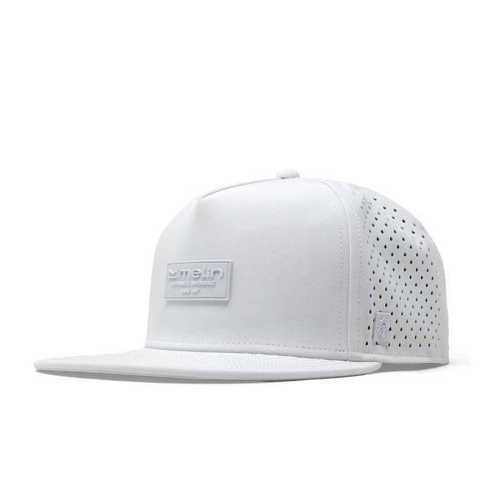 The front, angled view of the melin Passage Explorer Hydro  Split Fit in  White