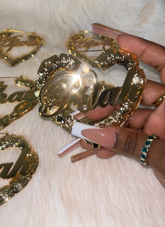 Personalized Bamboo Earrings