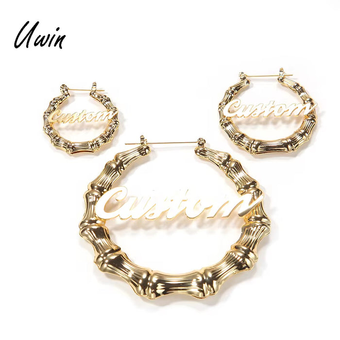 Personalized Bamboo Earrings