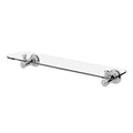 Phoenix Cromford Glass Shelf 450mm Chrome - The Blue Space