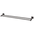 Phoenix Radii Square Plate Double Towel Rail RS812-31 800mm Brushed Carbon