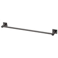 Phoenix Radii Single Towel Rail 600mm Square Plate - Brushed Carbon - RS804-31