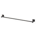 Phoenix Radii Square Plate Single Towel Rail 800mm - RS803-31 - Brushed Carbon