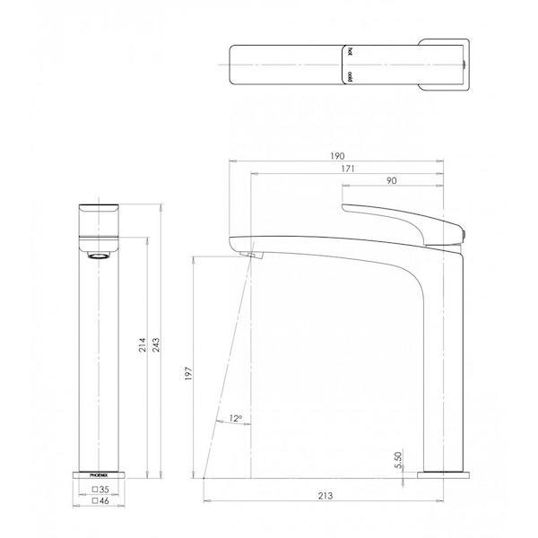 Phoenix Rush Sink Mixer-Chrome