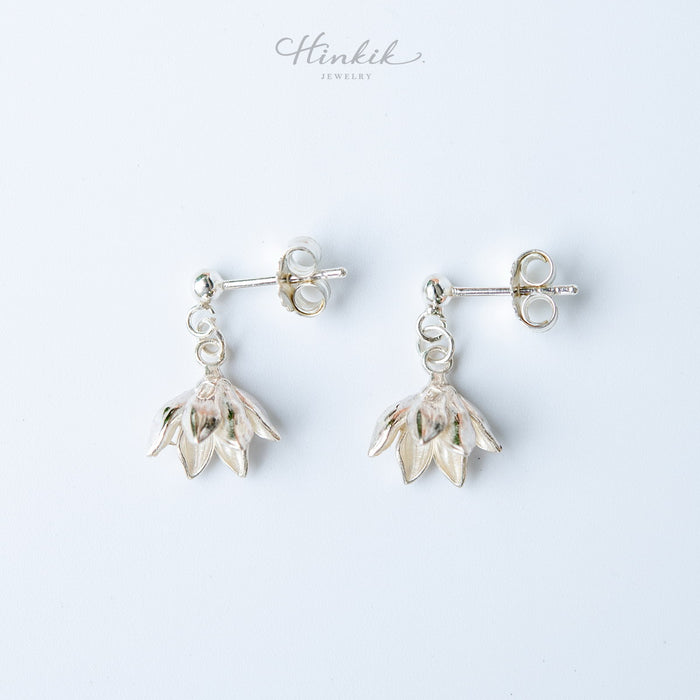 Pikul Flower Earrings | Sterling Silver 925 | Thai Minimalist Floral Jewelry by Hinkik Jewelry