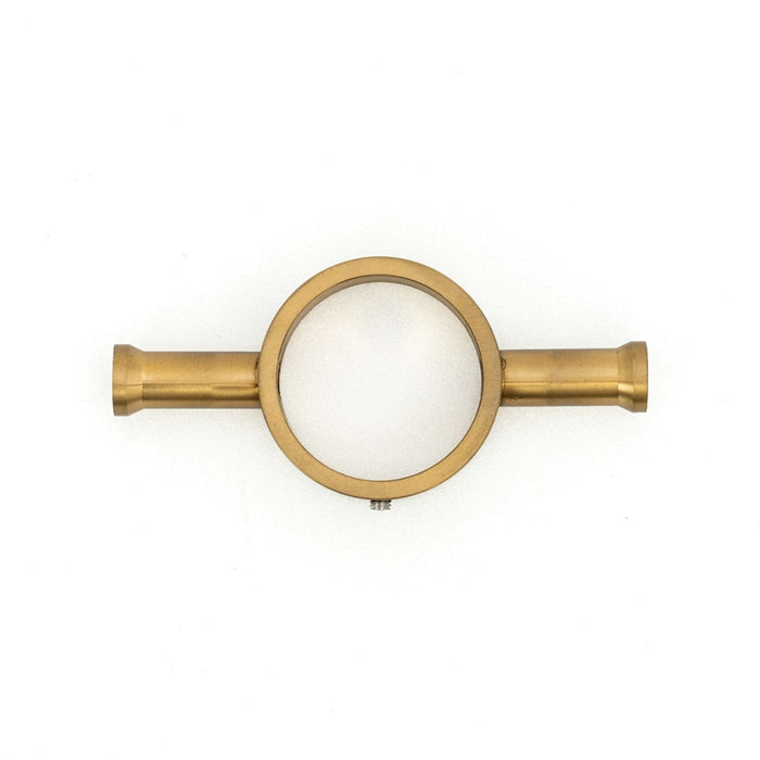 Hook Radiant Heated Vertical towel rail 40 x 950mm Brushed Gold GLD-VTR-950 - The Blue Space