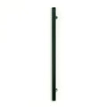 Radiant 12V Vertical Round Single Bar Narrow/Small Heated Towel Rail Matte Black - The Blue Space