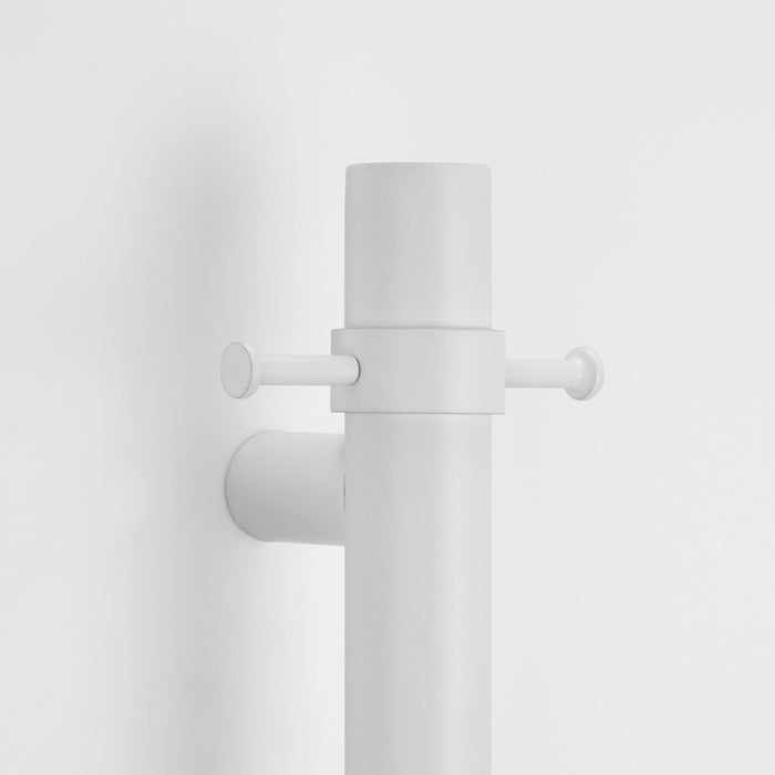 Lifestyle 2 Radiant Heated Vertical towel rail 40 x 950mm Matt White WH-VTR-950 - The Blue Space
