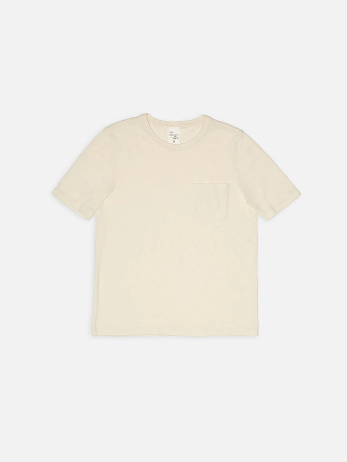 Ricky Embo Pocket T-Shirt - Ecru
