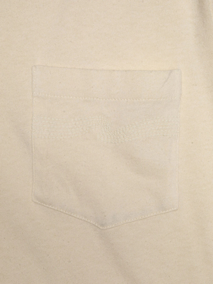 Ricky Embo Pocket T-Shirt - Ecru
