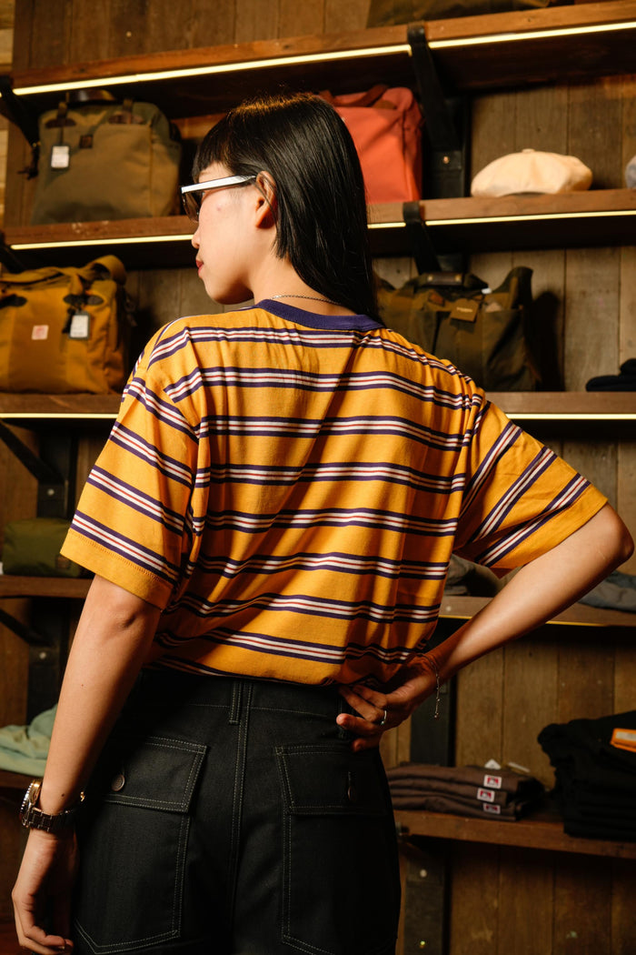 RODDER STRIPE TEE S/S - YELLOW