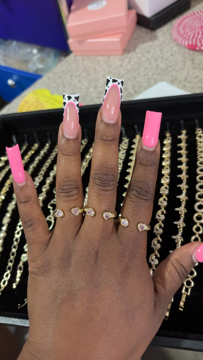 Rose Quartz Heart Ring