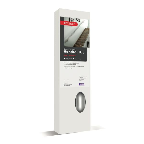 Rothley Internal Handrail Satin Stainless Steel Box - The Blue Space