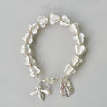 Ruk Flower Bracelet – Sterling Silver with White Enamel