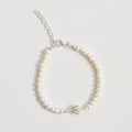 Ruk Flower Charm Bracelet with Genuine Freshwater Pearls | Sterling Silver or Rose Gold-Plated