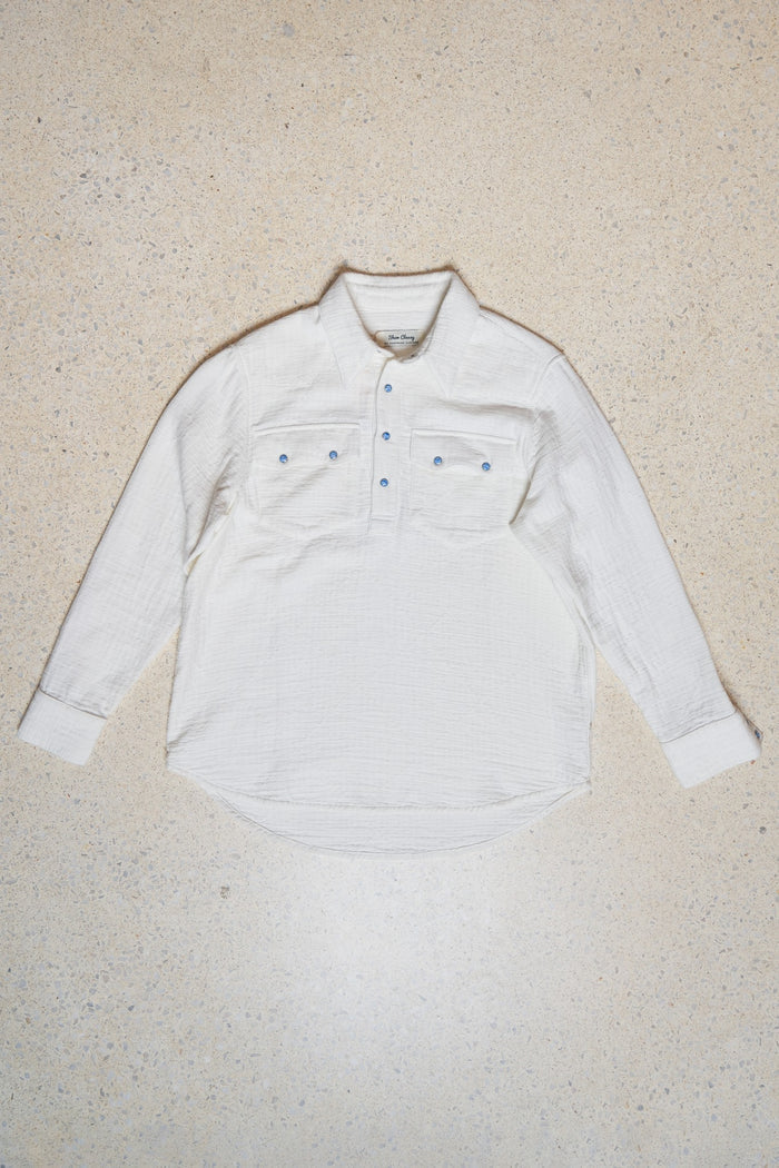 SASHIKO AMERICAN COWBOY SHIRT - WHITE