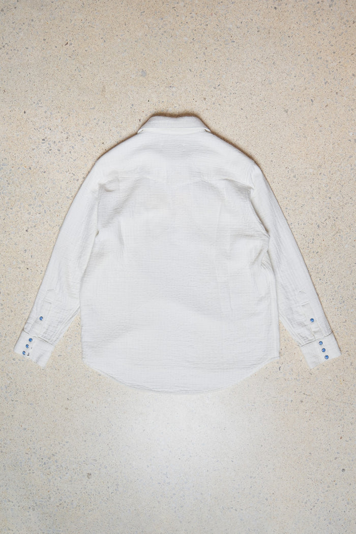 SASHIKO AMERICAN COWBOY SHIRT - WHITE
