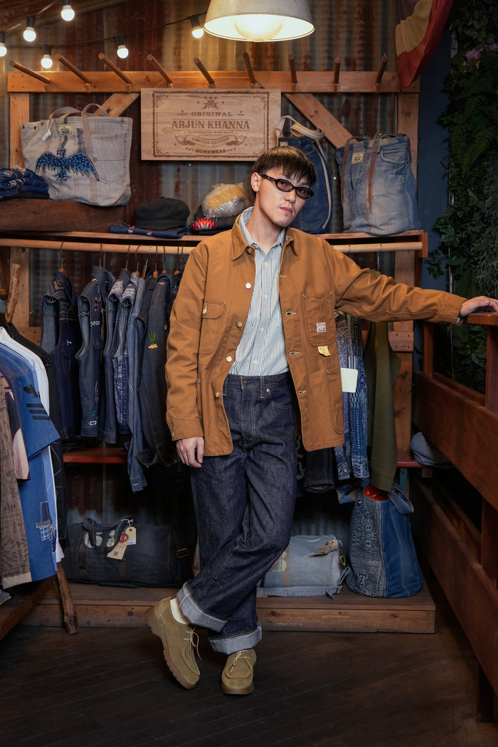 SC15657 13oz. BROWN DUCK WORK COAT - BROWN