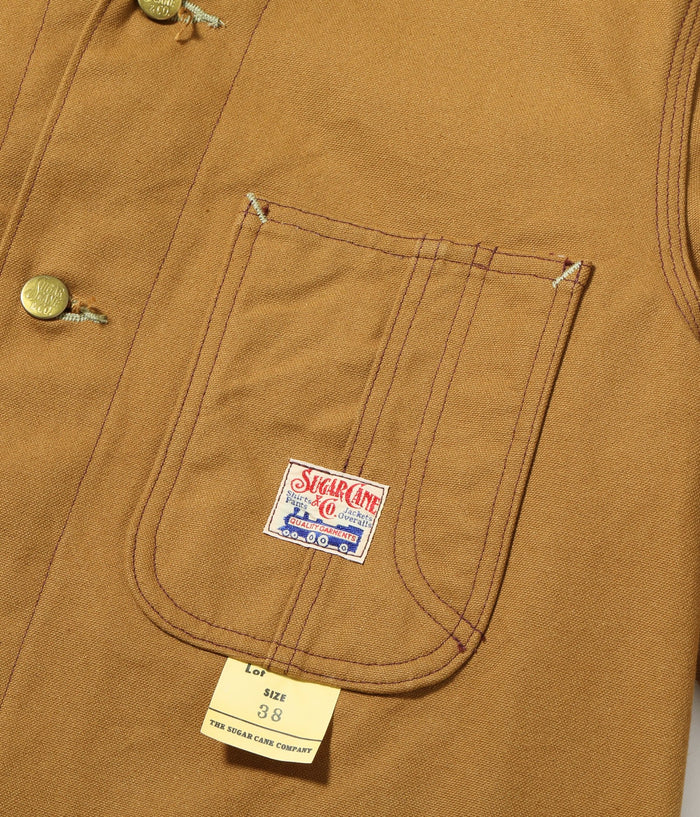 SC15657 13oz. BROWN DUCK WORK COAT - BROWN