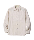 SC27076 FICTION ROMANCE 8.5OZ. WHITE WABASH STRIPE WORK SHIRT (LONG SLEEVE) - WHITE WABASH
