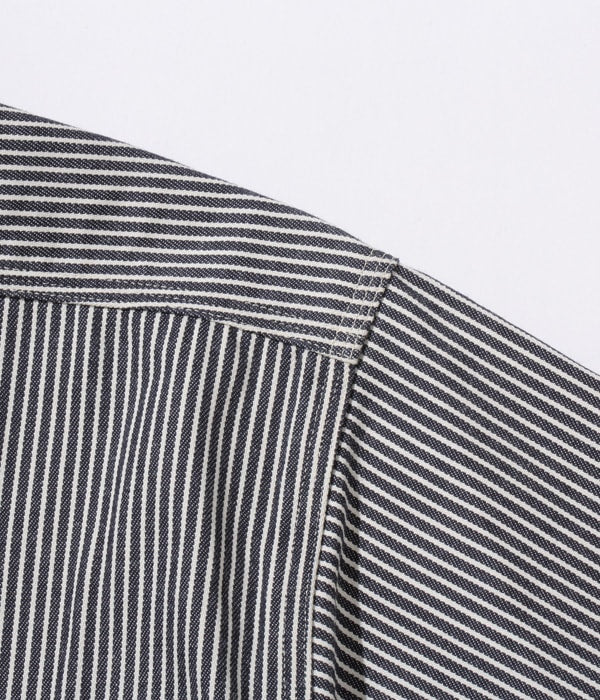 SC27853 HICKORY STRIPE WORK SHIRT - BLACK