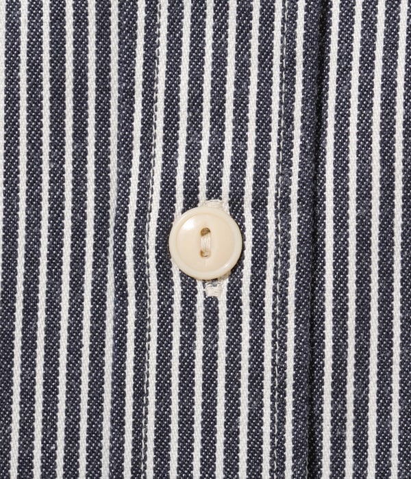 SC27853 HICKORY STRIPE WORK SHIRT - BLACK