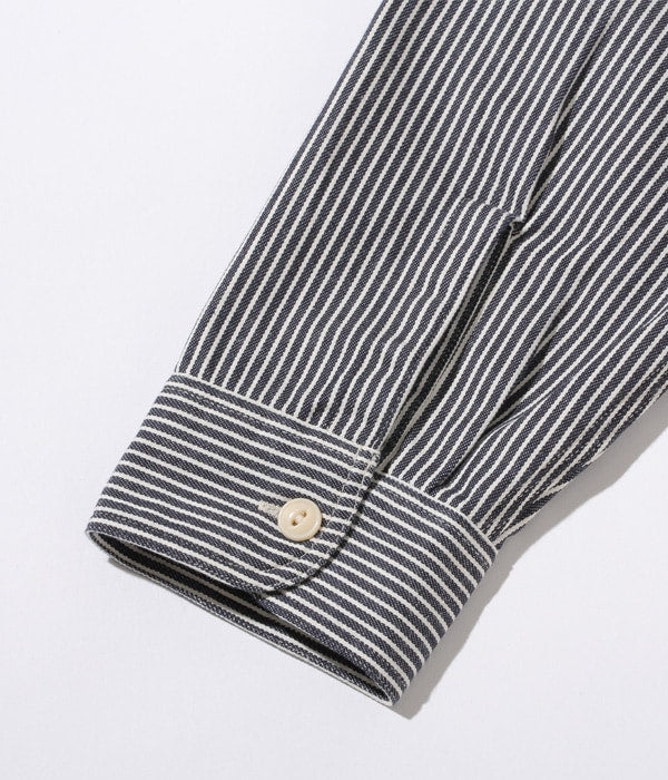 SC27853 HICKORY STRIPE WORK SHIRT - BLACK