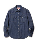 SC28190 BLUE DENIM WESTERN SHIRT - INDIGO