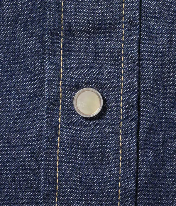 SC28190 BLUE DENIM WESTERN SHIRT - INDIGO