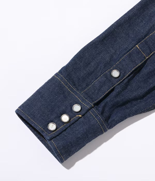 SC28190 BLUE DENIM WESTERN SHIRT - INDIGO