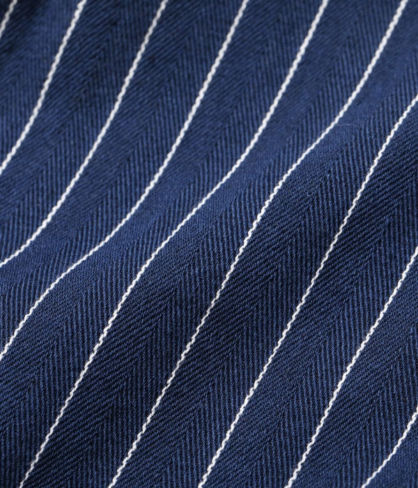 SC28652 COKE STRIPE WORK SHIRT (LONG SLEEVE) - NAVY