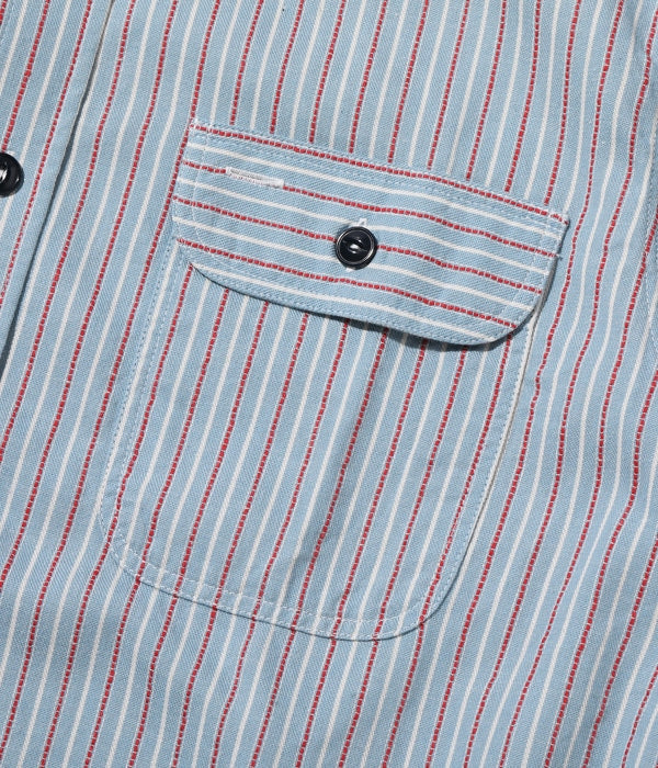 SC29146 DOBBY STRIPE WORK SHIRT - BLUE