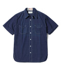 SC36267 FICTION ROMANCE 8.5OZ. WABASH STRIPE WORK SHIRT (SHORT SLEEVE) - INDIGO