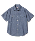 SC37941 BLUE CHAMBRAY S/S WORK SHIRT - BLUE