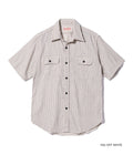 SC39306 DOBBY STRIPE WORK SHIRT (SHORT SLEEVE) - OFF WHITE