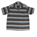 SC39521 RAYON BORDER OPEN SHIRTS (SHORT SLEEVE) - BLACK