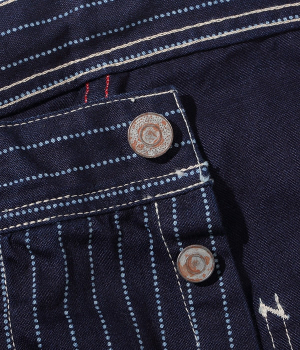 SC40786A / 9OZ. WABASH STRIPE ENGINEER PANTS - INDIGO WABASH