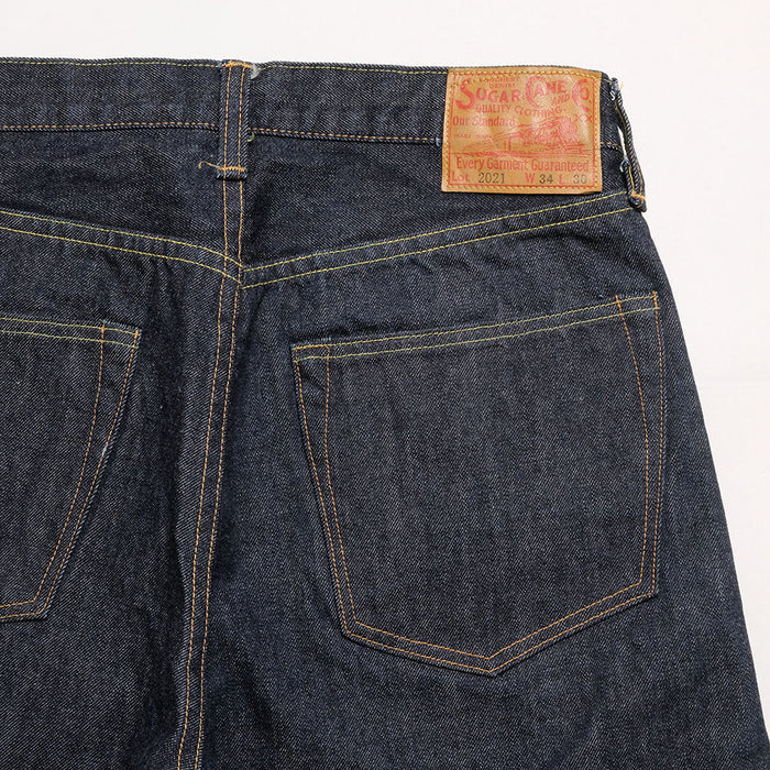 SC42021A SUGAR CANE  14.25OZ.2021 MODEL (SLIM FIT) ONE WASH - INDIGO