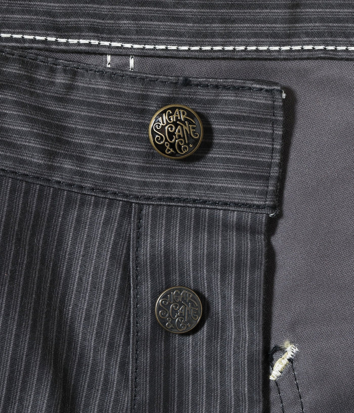 SC42458 FICTION ROMANCE 9.5oz. PRINT MOLESKIN WORK PANTS - BLACK
