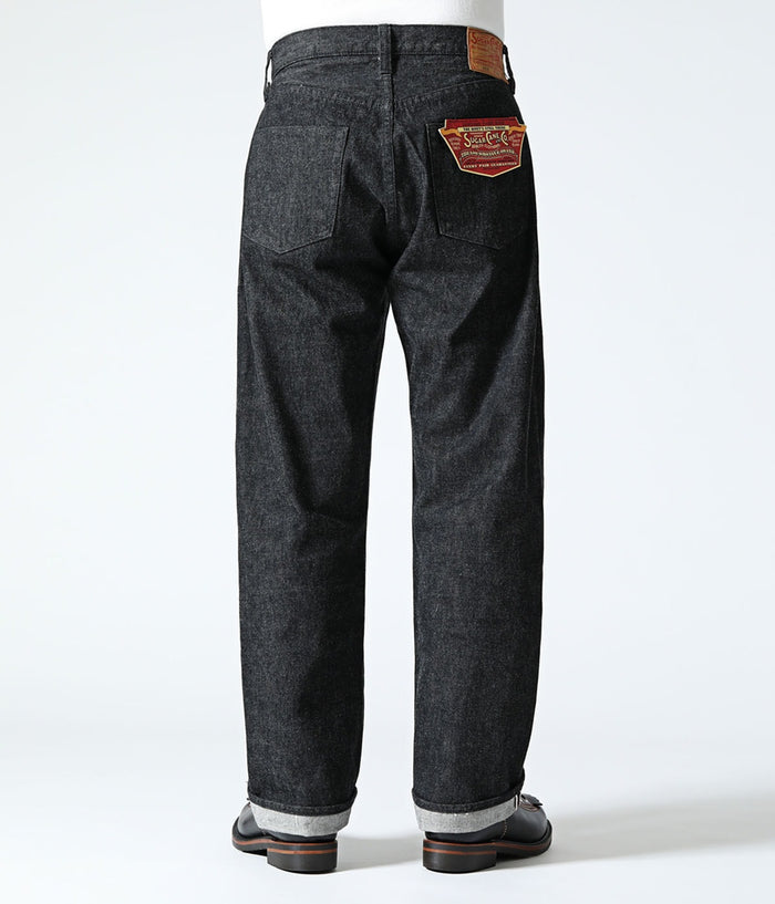 SC42460 14.25oz. BLACK DENIM 1947 MODEL (REGULAR STRAIGHT) - BLACK