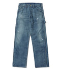 SC42549 11oz. BLUE DENIM WORK PANTS AGED MODEL - INDIGO