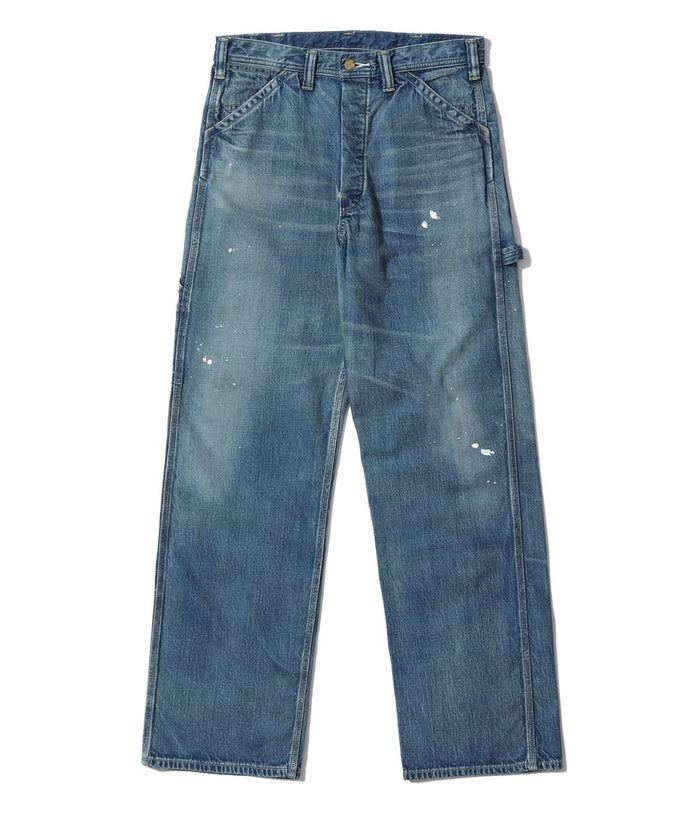 SC42549 11oz. BLUE DENIM WORK PANTS AGED MODEL - INDIGO