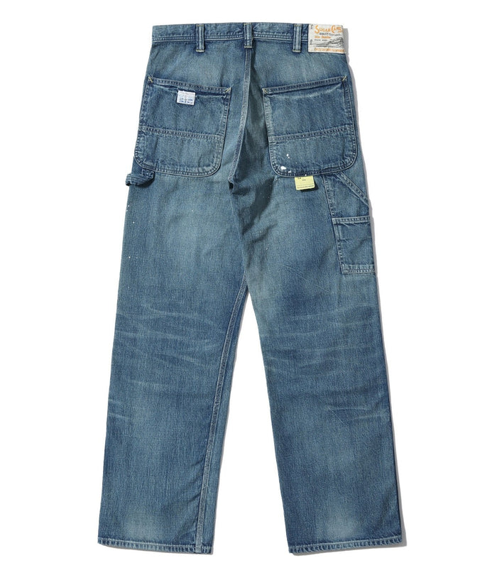 SC42549 11oz. BLUE DENIM WORK PANTS AGED MODEL - INDIGO