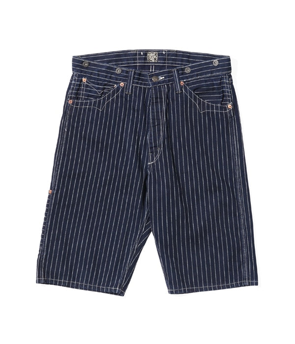 SC51443 FICTION ROMANCE 9OZ. WABASH STRIPE ZIP FLY SHORTS - A.NAVY