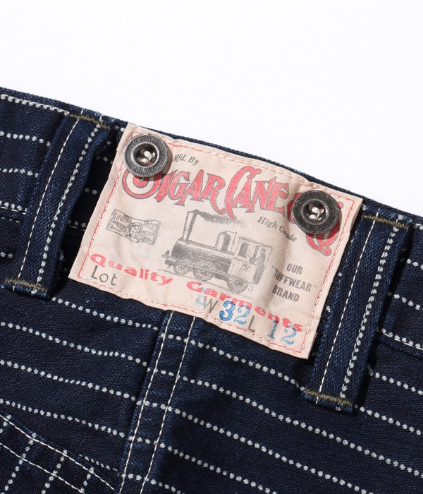 SC51443 FICTION ROMANCE 9OZ. WABASH STRIPE ZIP FLY SHORTS - A.NAVY