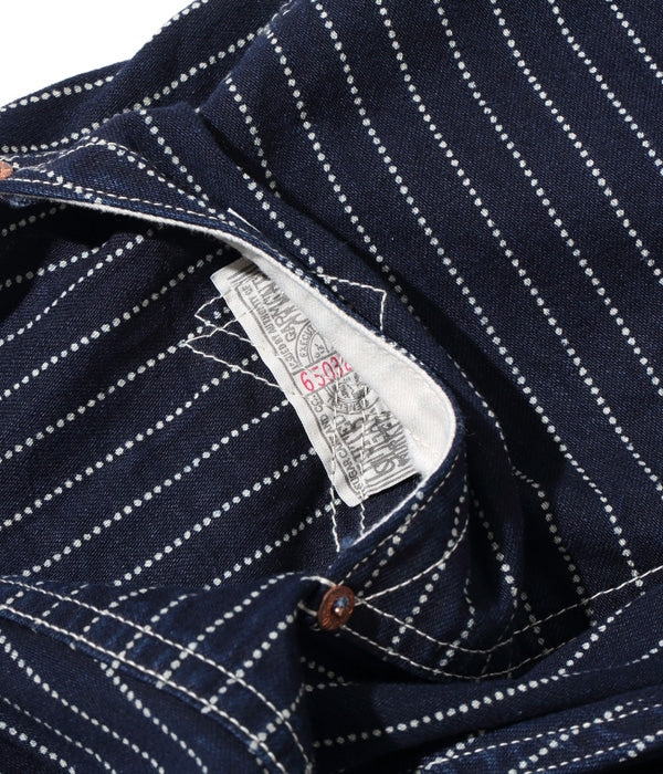 SC51443 FICTION ROMANCE 9OZ. WABASH STRIPE ZIP FLY SHORTS - A.NAVY