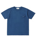 SC79535 FICTION ROMANCE IDIGO DYE POCKET T-SHIRT - BLUE